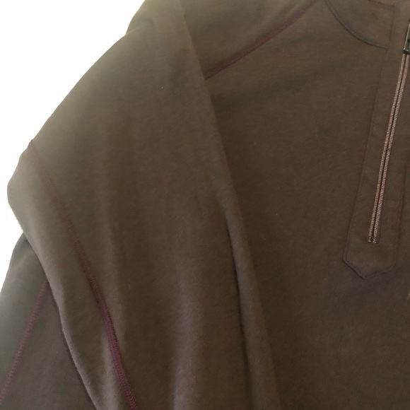 Men’sTommy Bahama Reversible three quarter zip sweater,Medium,Burgundy and Brown - Picture 8 of 12